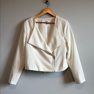 Jules & Leopold Ivory Asymmetric Jacket | Size XL